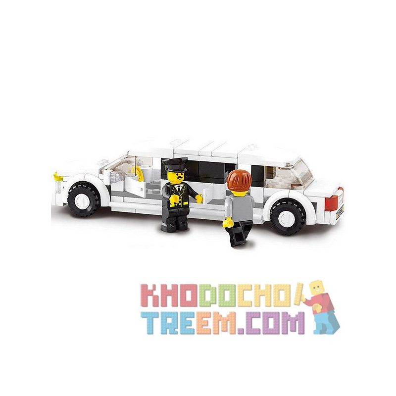 SLUBAN M38-B0323 B0323 0323 M38B0323 38-B0323 non  ÔNG VUA LÀM MẪU SẢN PHẨM XE LIMOUSINE HẠNG SANG LINCOLN bộ đồ chơi xếp lắp ráp ghép mô hình City Thành Phố 135 khối