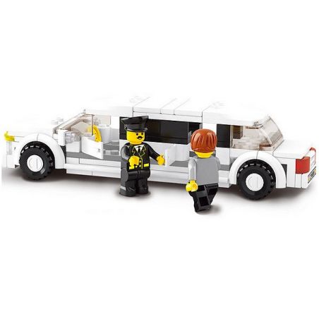 SLUBAN M38-B0323 B0323 0323 M38B0323 38-B0323 non  ÔNG VUA LÀM MẪU SẢN PHẨM XE LIMOUSINE HẠNG SANG LINCOLN bộ đồ chơi xếp lắp ráp ghép mô hình City Thành Phố 135 khối