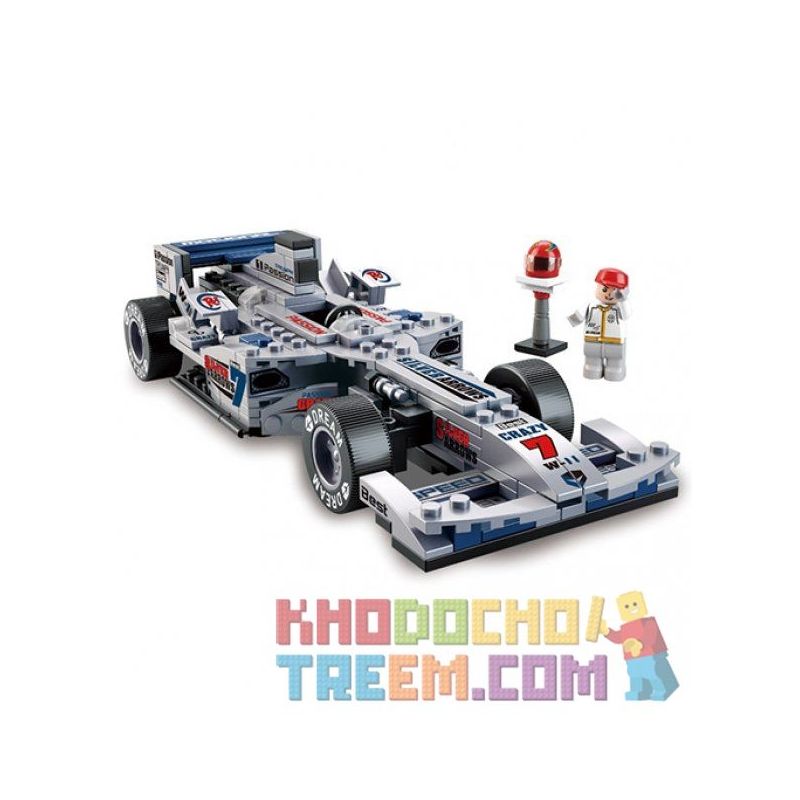 SLUBAN M38-B0352 B0352 0352 M38B0352 38-B0352 non  XE ĐUA F1 MŨI TÊN BẠC TỈ LỆ 1:24 tỷ lệ 1:24 bộ đồ chơi xếp lắp ráp ghép mô hình Speed Champions Racing Cars FORMULA CAR Đua Xe Công Thức 257 khối