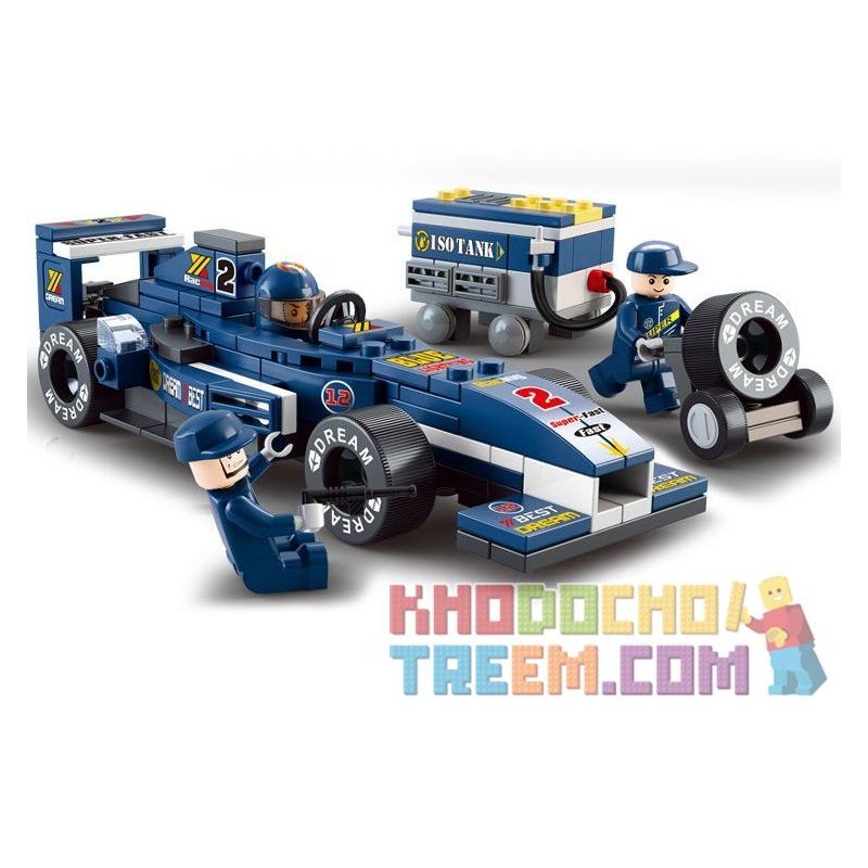 SLUBAN M38-B0351 B0351 0351 M38B0351 38-B0351 non  XE ĐUA F1 TIA SÉT XANH DƯƠNG TỈ LỆ 1:32 tỷ lệ 1:32 bộ đồ chơi xếp lắp ráp ghép mô hình Speed Champions Racing Cars FORMULA CAR Đua Xe Công Thức 196 khối