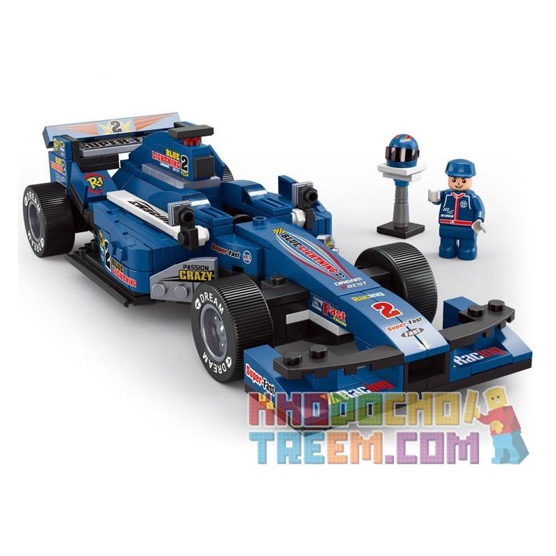 SLUBAN M38-B0353 B0353 0353 M38B0353 38-B0353 non  XE ĐUA F1 TIA SÉT XANH DƯƠNG TỈ LỆ 1:24 tỷ lệ 1:24 bộ đồ chơi xếp lắp ráp ghép mô hình Speed Champions Racing Cars FORMULA CAR Đua Xe Công Thức 287 khối