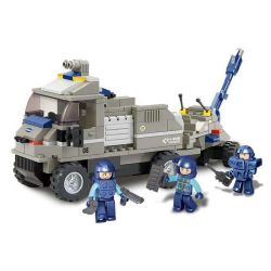 SLUBAN M38-B0200 B0200 0200 M38B0200 38-B0200 Xếp hình kiểu  SWAT SPECIAL FORCE Artillery Tractor Xe Tải Kéo Pháo 232 khối