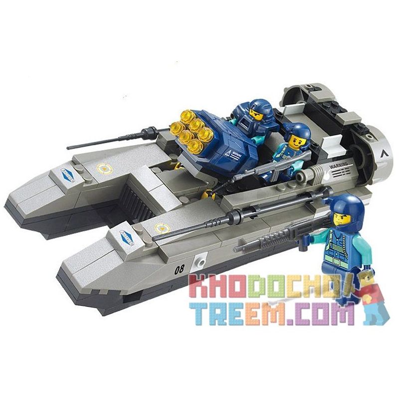 SLUBAN M38-B0197 B0197 0197 M38B0197 38-B0197 Xếp hình kiểu  SWAT SPECIAL FORCE Attack Yacht Xuồng Cao Tốc Gắn Rocket 164 khối