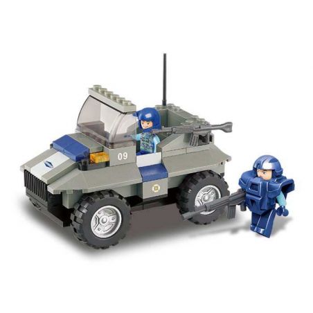 SLUBAN M38-B0195 B0195 0195 M38B0195 38-B0195 Xếp hình kiểu  SWAT SPECIAL FORCE Assault Vehicle Xe Jeep 103 khối