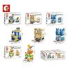 SEMBO SD6066 6066 SD6067 6067 SD6068 6068 SD6069 6069 non  BỘ 4 CỦA HÀNG NỘI THẤT THỜI TRANG TÚI XÁCH TRÀ SỮA bộ đồ chơi xếp lắp ráp ghép mô hình Mini Modular SEMBO BLOCK IKEA MILK TEA Đường Phố Thu Nhỏ 162 khối