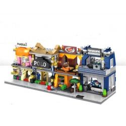 SEMBO SD6072 6072 SD6073 6073 SD6074 6074 SD6075 6075 non  BỘ 4 CỦA HÀNG THỜI TRANG SỨC BÁNH ĐỒ GIA DỤNG bộ đồ chơi xếp lắp ráp ghép mô hình Mini Modular SEMBO BLOCK POLO Đường Phố Thu Nhỏ 144 khối