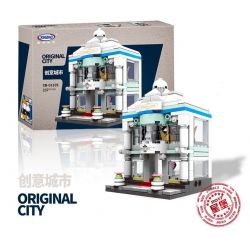 XINGBAO XB-01105 01105 XB01105 non  QUÁN CÀ PHÊ CỬA HÀNG ĐỒ CƯỚI HOA THÚ CẢNH bộ đồ chơi xếp lắp ráp ghép mô hình Mini Modular ORIGINAL CITY THE COFFEE SHOP WEDDING STORE FLOWER PET SET 4 1 Đường Phố Thu Nhỏ 1079 khối