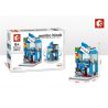 SEMBO SD6080 6080 SD6081 6081 SD6082 6082 SD6083 6083 non  BỘ 4 CỬA HÀNG MÁY TÍNH GIÀY ĐỒ ĂN NHANH CHƠI bộ đồ chơi xếp lắp ráp ghép mô hình Mini Modular SEMBO BLOCK Đường Phố Thu Nhỏ 129 khối