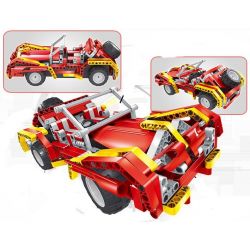 QIHUI 8002 non  XE ĐỊA HÌNH MÀU LỬA bộ đồ chơi xếp lắp ráp ghép mô hình  RAGING FIRE Kỹ Thuật Công Nghệ Cao Mô Hình Phương Tiện 472 khối