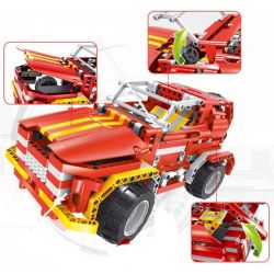 QIHUI 8002 non  XE ĐỊA HÌNH MÀU LỬA bộ đồ chơi xếp lắp ráp ghép mô hình  RAGING FIRE Kỹ Thuật Công Nghệ Cao Mô Hình Phương Tiện 472 khối