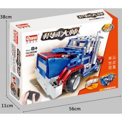 QIHUI 8006 non  XE ĐẦU KÉO XANH BIỂN bộ đồ chơi xếp lắp ráp ghép mô hình  STARRY SKY Kỹ Thuật Công Nghệ Cao Mô Hình Phương Tiện 448 khối