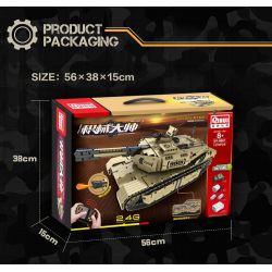 QIHUI 9801 non  XE TĂNG M1A2 bộ đồ chơi xếp lắp ráp ghép mô hình  Kỹ Thuật Công Nghệ Cao Mô Hình Phương Tiện 1276 khối