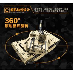QIHUI 9801 non  XE TĂNG M1A2 bộ đồ chơi xếp lắp ráp ghép mô hình  Kỹ Thuật Công Nghệ Cao Mô Hình Phương Tiện 1276 khối