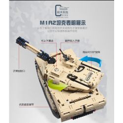 QIHUI 9801 non  XE TĂNG M1A2 bộ đồ chơi xếp lắp ráp ghép mô hình  Kỹ Thuật Công Nghệ Cao Mô Hình Phương Tiện 1276 khối