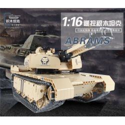QIHUI 9801 non  XE TĂNG M1A2 bộ đồ chơi xếp lắp ráp ghép mô hình  Kỹ Thuật Công Nghệ Cao Mô Hình Phương Tiện 1276 khối