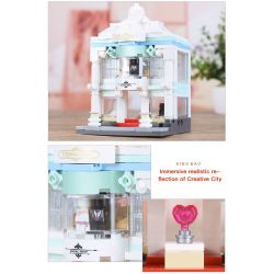 XINGBAO XB-01105 01105 XB01105 non  QUÁN CÀ PHÊ CỬA HÀNG ĐỒ CƯỚI HOA THÚ CẢNH bộ đồ chơi xếp lắp ráp ghép mô hình Mini Modular ORIGINAL CITY THE COFFEE SHOP WEDDING STORE FLOWER PET SET 4 1 Đường Phố Thu Nhỏ 1079 khối
