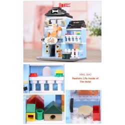 XINGBAO XB-01105 01105 XB01105 non  QUÁN CÀ PHÊ CỬA HÀNG ĐỒ CƯỚI HOA THÚ CẢNH bộ đồ chơi xếp lắp ráp ghép mô hình Mini Modular ORIGINAL CITY THE COFFEE SHOP WEDDING STORE FLOWER PET SET 4 1 Đường Phố Thu Nhỏ 1079 khối
