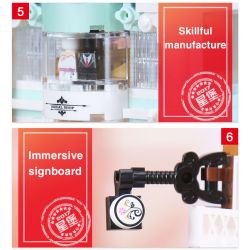 XINGBAO XB-01105 01105 XB01105 non  QUÁN CÀ PHÊ CỬA HÀNG ĐỒ CƯỚI HOA THÚ CẢNH bộ đồ chơi xếp lắp ráp ghép mô hình Mini Modular ORIGINAL CITY THE COFFEE SHOP WEDDING STORE FLOWER PET SET 4 1 Đường Phố Thu Nhỏ 1079 khối