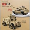 Kazi KY10000 10000 non  XE TĂNG CHỦ LỰC BIẾN HÌNH HUMMER BÁNH XÍCH bộ đồ chơi xếp lắp ráp ghép mô hình Military Army M1A2 ABRAMS MBT Quân Sự Bộ Đội 1463 khối