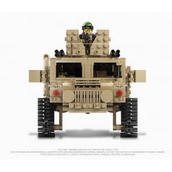 Kazi KY10000 10000 non  XE TĂNG CHỦ LỰC BIẾN HÌNH HUMMER BÁNH XÍCH bộ đồ chơi xếp lắp ráp ghép mô hình Military Army M1A2 ABRAMS MBT Quân Sự Bộ Đội 1463 khối