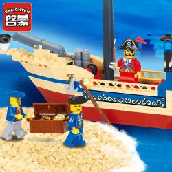 Enlighten 304 Qman 304 non  TÀU CƯỚP BIỂN NGỌC TRAI bộ đồ chơi xếp lắp ráp ghép mô hình Pirates Of The Caribbean CORSAIR Cướp Biển Vùng Caribe 188 khối