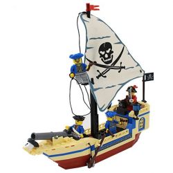 Enlighten 304 Qman 304 non  TÀU CƯỚP BIỂN NGỌC TRAI bộ đồ chơi xếp lắp ráp ghép mô hình Pirates Of The Caribbean CORSAIR Cướp Biển Vùng Caribe 188 khối