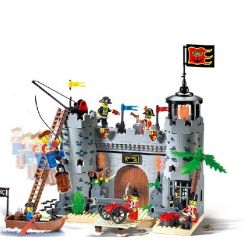 Enlighten 310 Qman 310 non  BẢO VỆ THÀNH TRÌ bộ đồ chơi xếp lắp ráp ghép mô hình Pirates Of The Caribbean CORSAIR ROB BARRACK Cướp Biển Vùng Caribe 366 khối