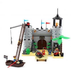 Enlighten 310 Qman 310 non  BẢO VỆ THÀNH TRÌ bộ đồ chơi xếp lắp ráp ghép mô hình Pirates Of The Caribbean CORSAIR ROB BARRACK Cướp Biển Vùng Caribe 366 khối