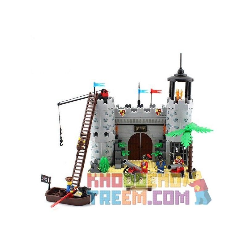 Enlighten 310 Qman 310 non  BẢO VỆ THÀNH TRÌ bộ đồ chơi xếp lắp ráp ghép mô hình Pirates Of The Caribbean CORSAIR ROB BARRACK Cướp Biển Vùng Caribe 366 khối