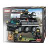 GUDI 9412 Xếp hình kiểu  MILITARY ARMY SWAT Armored Vehicles New Riot Police Armored Car Xe Bọc Thép Của đội đăc Nhiệm Swat 349 khối
