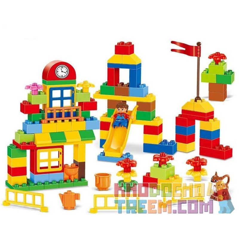 HYSTOYS HONGYUANSHENG AOLEDUOTOYS GM-5029 5029 GM5029 HG-1283 1283 HG1283 Xếp hình kiểu    Learning Paradise Thiên đường Học Tập gồm 2 hộp nhỏ 112 khối