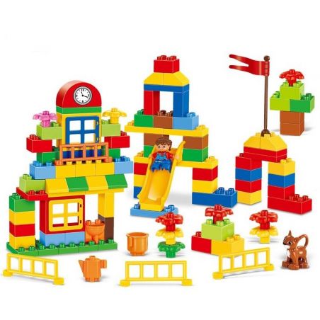 HYSTOYS HONGYUANSHENG AOLEDUOTOYS GM-5029 5029 GM5029 HG-1283 1283 HG1283 Xếp hình kiểu    Learning Paradise Thiên đường Học Tập gồm 2 hộp nhỏ 112 khối