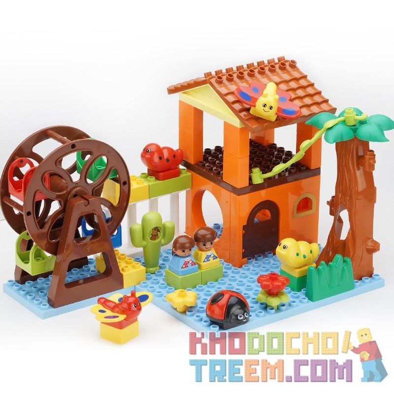 HYSTOYS HONGYUANSHENG AOLEDUOTOYS GM-5015 5015 GM5015 GM-5015B 5015B GM5015B HG-1454 1454 HG1454 Xếp hình kiểu    Insect World Thế Giới Côn Trùng gồm 2 hộp nhỏ 55 khối