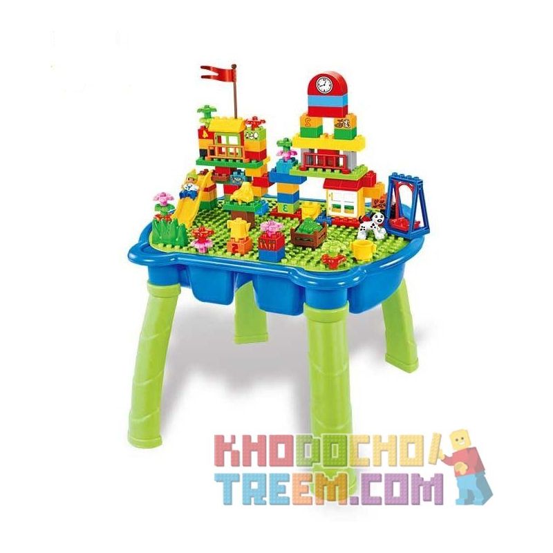 HYSTOYS HONGYUANSHENG AOLEDUOTOYS HG-1405 1405 HG1405 Xếp hình kiểu    Happy Amusement Part Công Viên Hạnh Phúc Có Bàn Hộp 105 khối