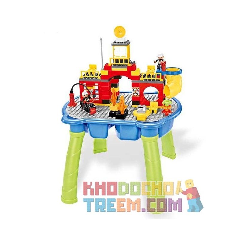 HYSTOYS HONGYUANSHENG AOLEDUOTOYS HG-1402 1402 HG1402 Xếp hình kiểu    Fire Story Câu Chuyện Cứu Hỏa Có Bàn 107 khối