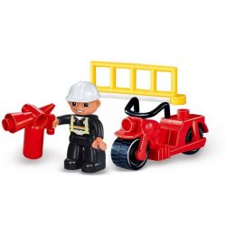 HYSTOYS HONGYUANSHENG AOLEDUOTOYS HG-1402 1402 HG1402 Xếp hình kiểu    Fire Story Câu Chuyện Cứu Hỏa Có Bàn 107 khối