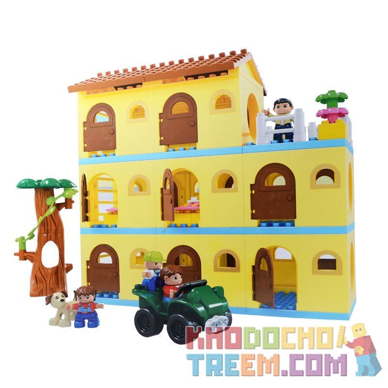 HYSTOYS HONGYUANSHENG AOLEDUOTOYS HG-1618 1618 HG1618 Xếp hình kiểu    Warm Family Gia đình ấm áp 93 khối