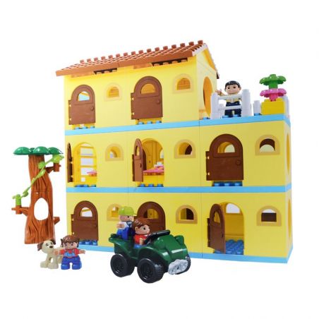HYSTOYS HONGYUANSHENG AOLEDUOTOYS HG-1618 1618 HG1618 Xếp hình kiểu    Warm Family Gia đình ấm áp 93 khối