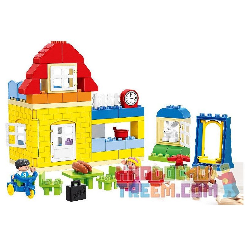 HUIMEI STAR CITY XING DOU CHENG HM072 Xếp hình kiểu    Happy Family Gia đình Vui Vẻ 92 khối