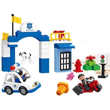 HUIMEI STAR CITY XING DOU CHENG HM075 Xếp hình kiểu    City Center Police Trụ Sở Cảnh Sát Thành Phố 51 khối