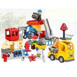 HUIMEI STAR CITY XING DOU CHENG HM076 Xếp hình kiểu    Urban Construction Engineering Team (Small) Công Trường Xây Dựng 51 khối