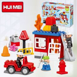 HUIMEI STAR CITY XING DOU CHENG HM077 Xếp hình kiểu    Consumer Rescue Lính Cứu Hỏa Giải Cứu Em Bé 52 khối