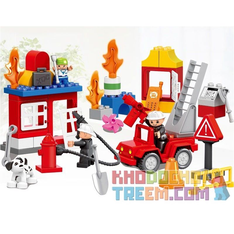 HUIMEI STAR CITY XING DOU CHENG HM077 Xếp hình kiểu    Consumer Rescue Lính Cứu Hỏa Giải Cứu Em Bé 52 khối