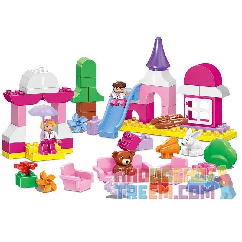 HUIMEI STAR CITY XING DOU CHENG HM078 Xếp hình kiểu    Princess Dream Castle Paradise Lâu đài Sân Chơi Nhỏ Của Công Chúa 59 khối