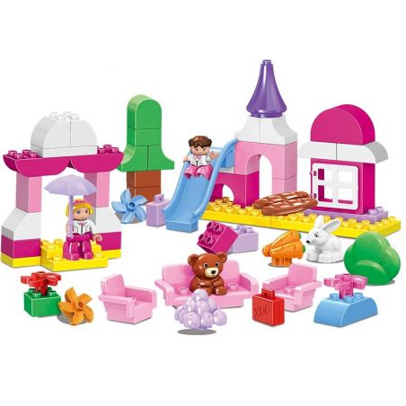 HUIMEI STAR CITY XING DOU CHENG HM078 Xếp hình kiểu    Princess Dream Castle Paradise Lâu đài Sân Chơi Nhỏ Của Công Chúa 59 khối