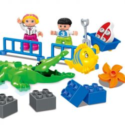 HUIMEI STAR CITY XING DOU CHENG HM079 Xếp hình kiểu    Suburban Happy Zoo Sở Thú Ngoại ô Vui Nhộn 63 khối