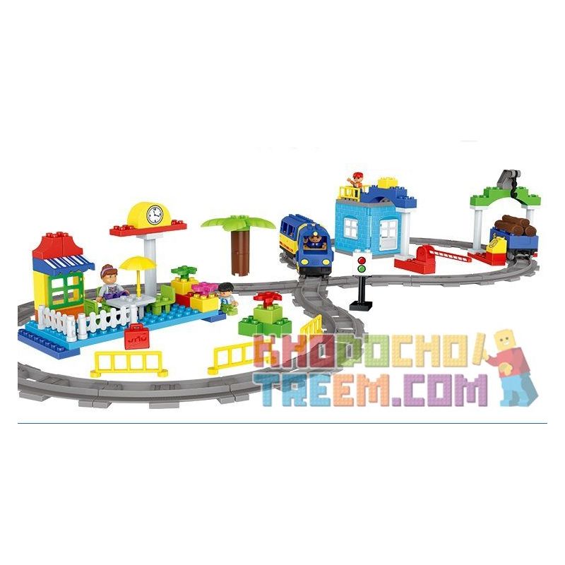 HUIMEI STAR CITY XING DOU CHENG HM312 Xếp hình kiểu    Logistics Train Tàu Hỏa Vận Chuyển 110 khối