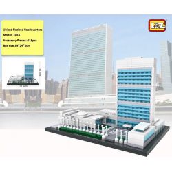 LOZ 1014 Xếp hình kiểu Nanoblock ARCHITECTURE The United Nations Headquarters Trụ Sở Liên Hợp Quốc 616 khối