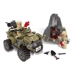 XINGBAO XB-06010 06010 XB06010 non  XE ĐI TRÊN CÁT OPRAH bộ đồ chơi xếp lắp ráp ghép mô hình Across The Battlefield ACROSS THE BATTLEFIELD OPRAH SAND CAR Băng Qua Chiến Trường 347 khối