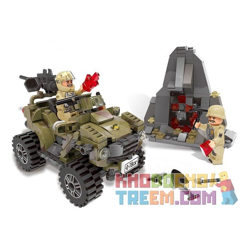 XINGBAO XB-06010 06010 XB06010 non  XE ĐI TRÊN CÁT OPRAH bộ đồ chơi xếp lắp ráp ghép mô hình Across The Battlefield ACROSS THE BATTLEFIELD OPRAH SAND CAR Băng Qua Chiến Trường 347 khối